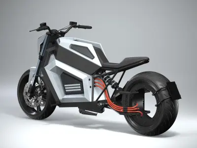 RMK E2 electric motorcycle Grey 3D model