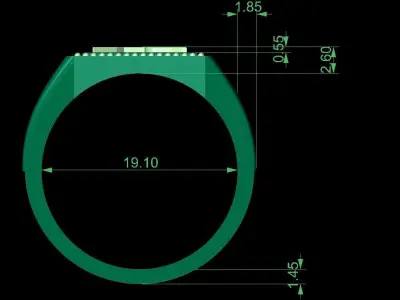 Shree Ram Ring 3D print model