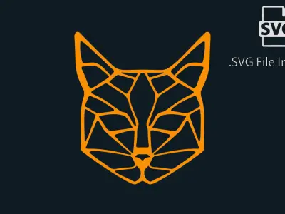 Feline Cat Stylized Pendant Amulet Necklace Design 3D print model