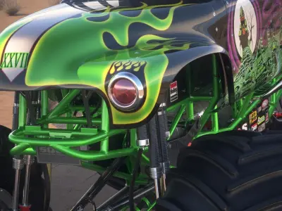 Grave Digger Monster Truck Desert 3D model