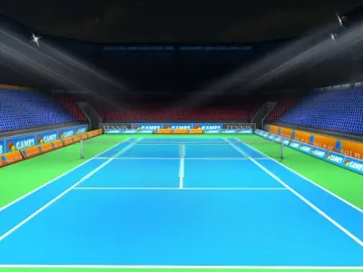 Tennise stadium Low-poly 3D model
