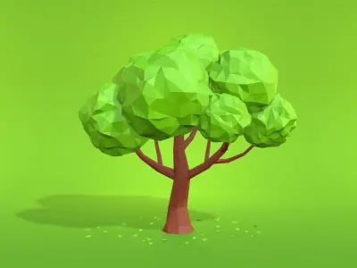 TREE PACK Free low-poly 3D model