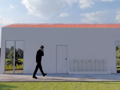 Simple Temporary Musholla SketchUp  Lumion File Free low-poly 3D model