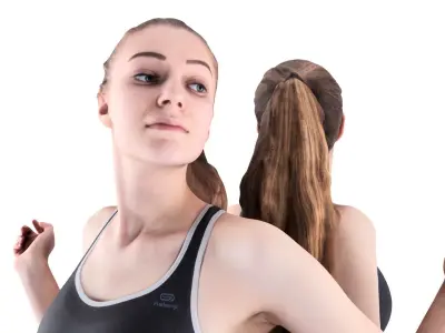 Female sport 23 Low-poly 3D model