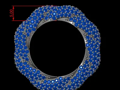 CUBAN RING CUSTOM - SIZE 10  3D print model
