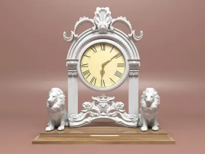 Lioned Clock 3D model