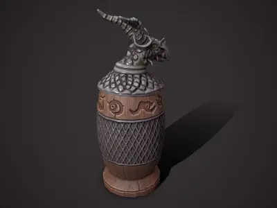 Dragon urn Low-poly 3D model