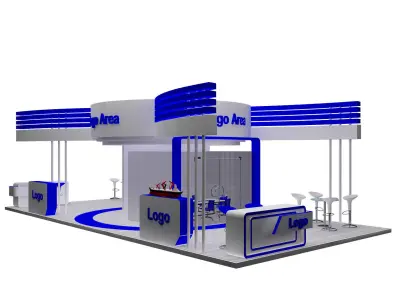  Booth Exhibition Stand a317a  3D model