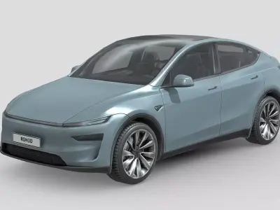 Tesla Model Y 2025 Low-poly 3D model