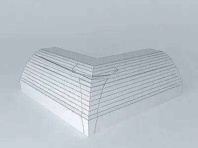 Ceiling inwards corner molding Free 3D model