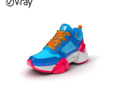 Colorful Sneaker Model Pack Low-poly 3D model