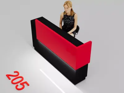 Modern Exhibition Reception Counter Collection - V-Ray 2021 3D model