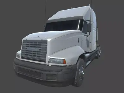 Semi Truck Low-poly 3D model