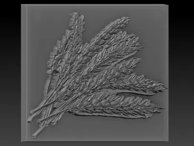 Wheat book with leaves 3D print model