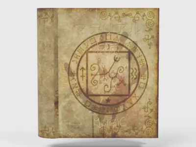 A Simple Magic Book Low-poly 3D model