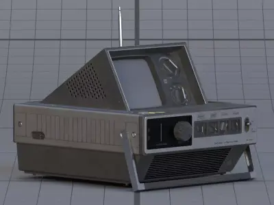 Old-fashioned TV 3D model