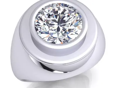 luxury Fancy Ring 51 3D print model