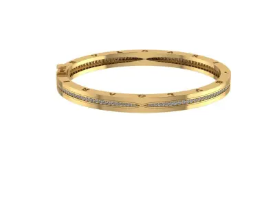 B Z bracelet jewelry gold 3D print model