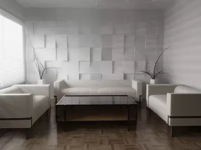 Office Reception Lobby 3D model