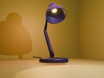 Low-Poly Desk Lamp - Game Ready - VR AR Compatible Low-poly 3D model