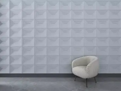 3d wall panel Low-poly 3D model 2