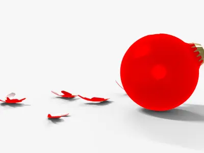 Broken Ornament Low-poly 3D model