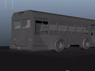 Legendary Mumbai Bus   Low-poly 3D model