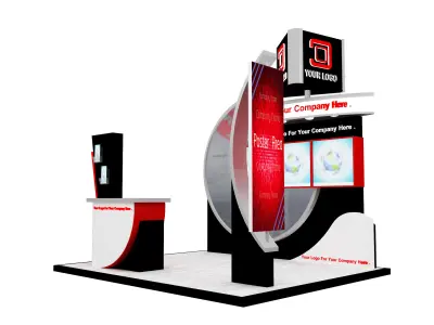 Booth Exhibition Stand a567b 3D model