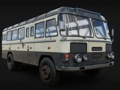 Old Bus Low-poly 3D model from CGTrader