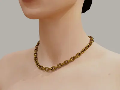 Chain set Low-poly 3D model