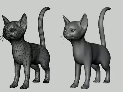 Cat Model Low-poly 3D model order