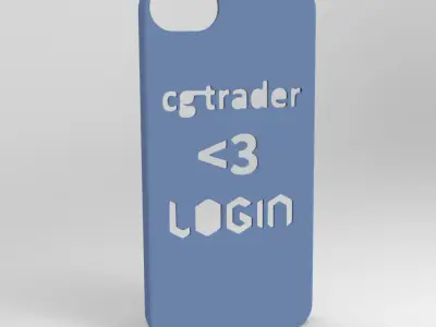 CGTrader loves LOGIN iPhone Printable Case Free 3D print model