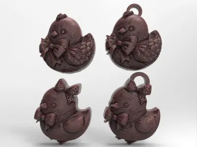 Easter chick decor 3D print model