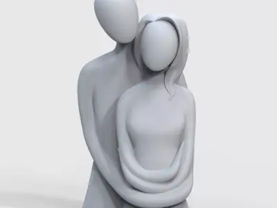 Bear Hug Couple Decoration 3D print model