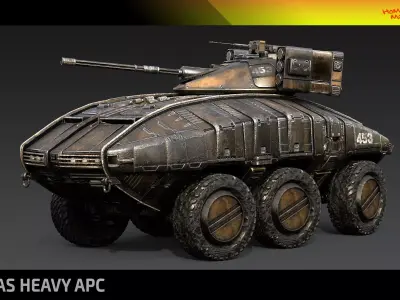 Atlas Heavy APC Low-poly 3D model