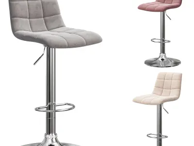 Bar stool Tailor powder pink 3D model