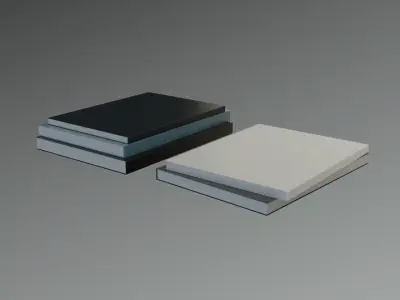 Book collection Lowpoly - 5 books Low-poly 3D model