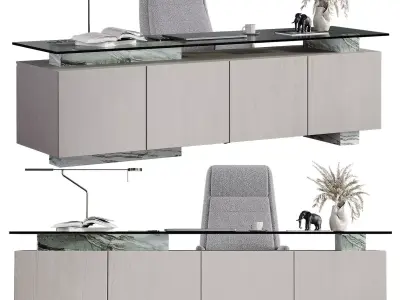 Office Furniture Manager set 28 3D model