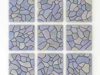 Panel windows  river pebble n1 3D model