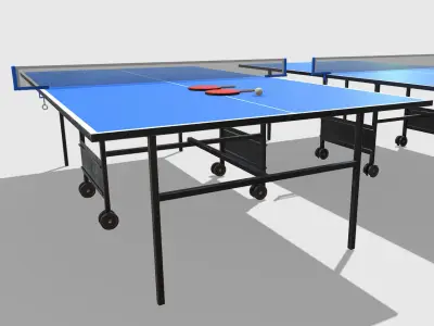 Table Tennis Low-poly 3D model