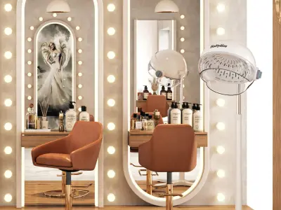 beauty salon 04 3D model