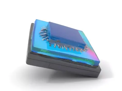 Iridescent Chip model pack Low-poly 3D model