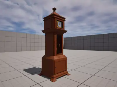 Clock system for unreal enginge 5 Low-poly 3D model