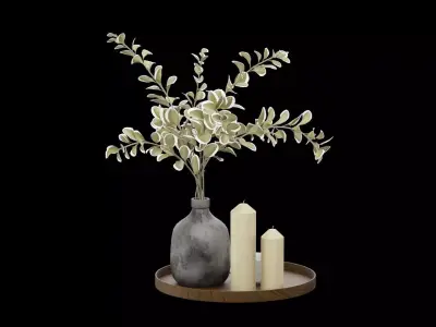 Plant Pot Decor Low-poly 3D model