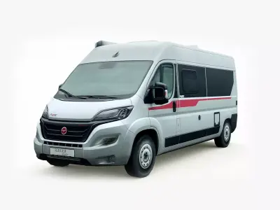 Fiat Ducato Pilote Motorhome camper Low-poly 3D model