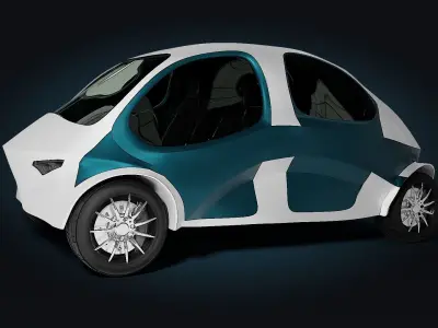 Electro car beetle 3D model