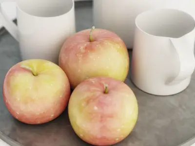 Aria set with apples 3D model