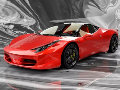 Ferrari 458  Italia High Poly Realistic 3D Model 3D model