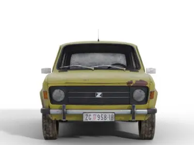 Zastava 101 Rusty Old Car 3D model