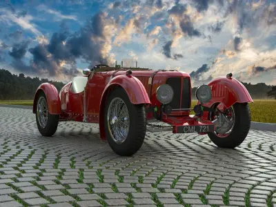 Aston Martin Ulster Replica 1934 3D model